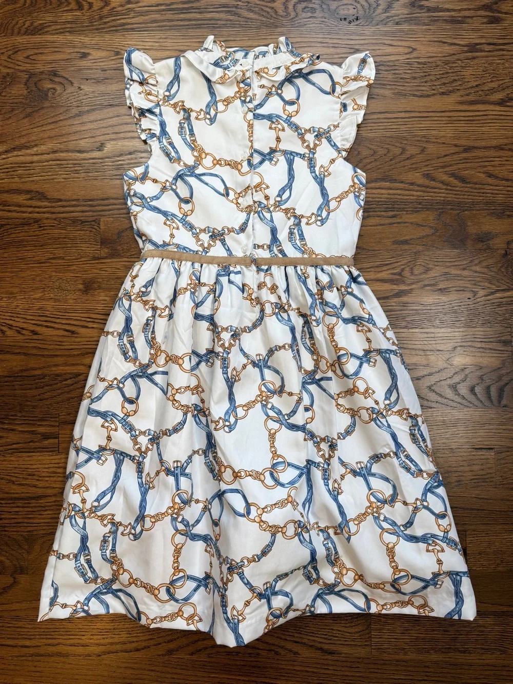 JANIE AND JACK Girls Unbridled Style Equestrian Inspired Ruffle Dress Size 10-12